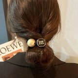 Élastiques à cheveux en perles pour femmes et filles, motif lettre M, corde à cheveux exquise, antidérapante, accessoires pour queue de cheval