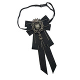 Rhinestone Bow Tie Women's Graduation Photo Student School Uniform Tie Ribbon Sweet Literary and Art Plaid Bowtie Collar Flower