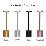 1PC Metal Classic Table Lamp USB Rechargeable Night Light Stepless Dimming Touch 3 Level Bedside Lamp Hotel Bar Decoration