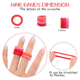 50PCS Colorful Basic Nylon Ealstic Hair Ties for Girls Ponytail Hold Scrunchie Rubber Band Kid Fashion Baby Hair Accessories