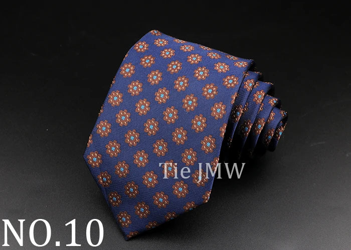 Cravate rayée pour homme, motif cachemire floral, marron et gris, idéale pour les loisirs, les affaires, le quotidien, les mariages, les fêtes, les accessoires, cadeau