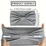 6pcs Womens Solid Color Yoga Headband - Super Stretchy & Quick-Dry, Stylish Hairbands for Fitness, Running, Outdoor Sports - Non