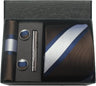 Classic 100% Silk Men's Ties In Gift box 8cm Plaid Dot Striped Business Necktie Handkerchief Cufflinks Wedding Party Tie Set