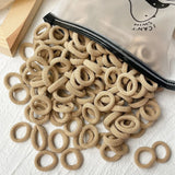 LOVEKIKI 50 bandas elásticas para el cabello, accesorios para el cabello para niñas, mini diademas de nailon coloridas, soporte para coletas, adornos para el cabello