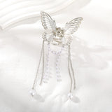 AWAYTR Shark Crab Clips Girls Hairpin Hair Accessories Korean Women Simple Hair Claw Clip Butterfly Pearl Tassel Hair Clip