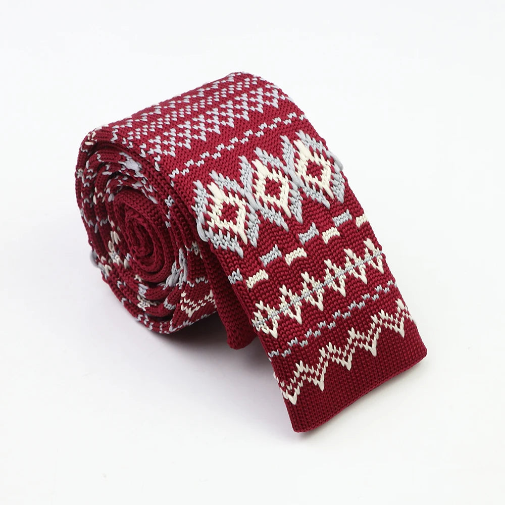 Cravates classiques en tricot pour hommes, cravates décontractées, à pois, à carreaux, pour loisirs, chaudes, pour affaires, mariage, largeur 6 cm
