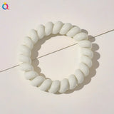 High Elasticity Telephone Coil Hairbands Women Spiral Hair Ties Girls Hair Rings Rope Solid Color Hair Accessories Gum Scrunchy