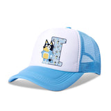 Casquette de baseball Blueyi Bingo pour enfants, motif dessin animé AZ, imprimé lettres, chapeau de soleil, casquettes d'été décontractées, casquettes Kawaii à visière réglable, cadeau pour enfants
