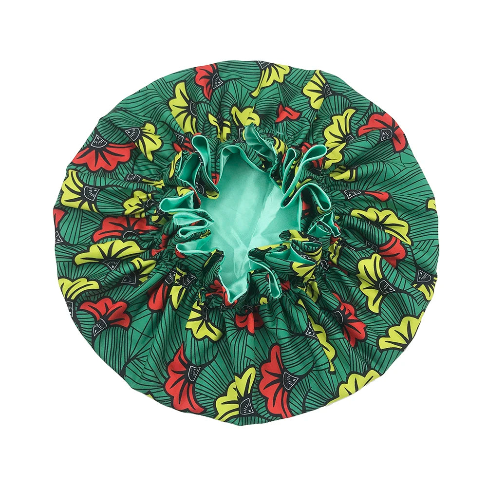 Bonnet de nuit double épaisseur en satin soyeux pour femme, grand bonnet réversible doublé de satin, couvre-chef pour la nuit, accessoires pour cheveux