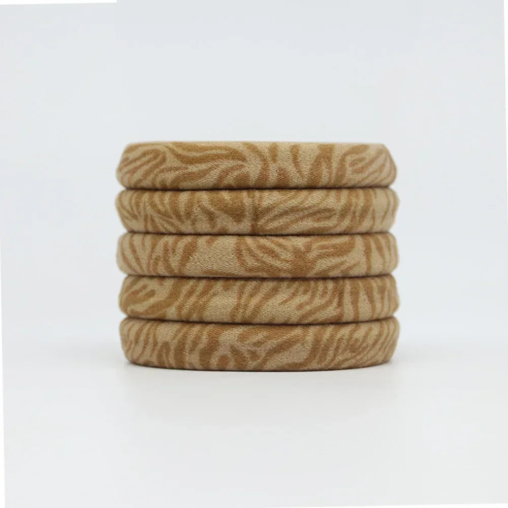 High Elasticity Universal Leopard Print Elastic Hair Scrunchie Ties for Women Girls Ponytail Holder Hair Rings Rope Accessories