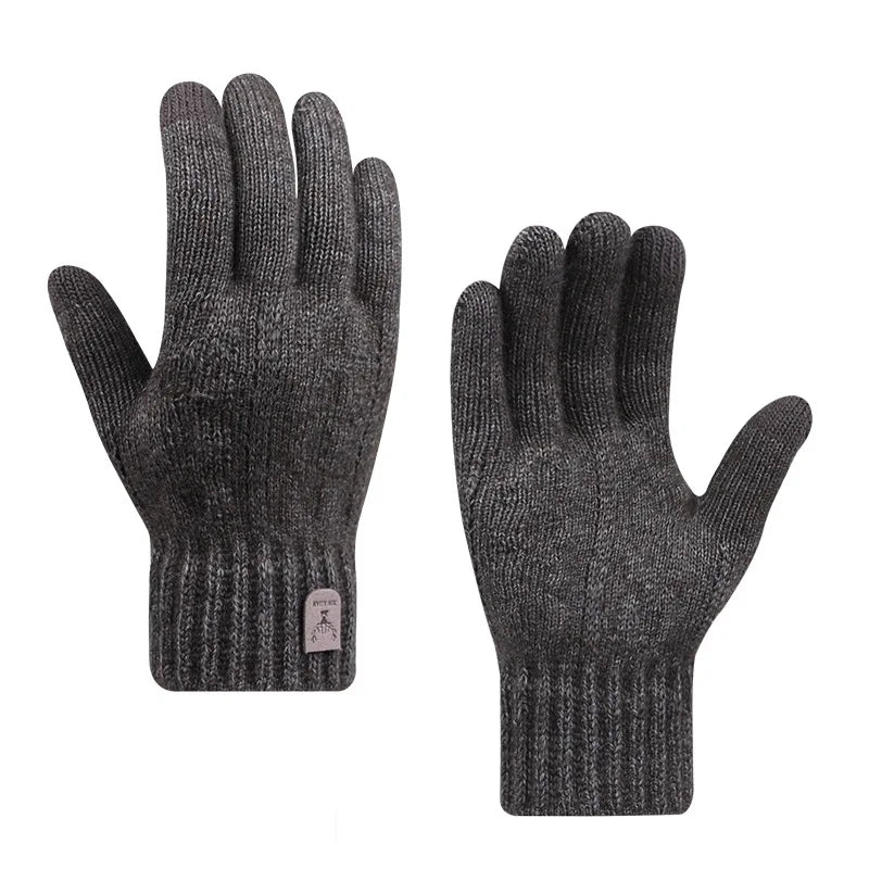 Gants chauds pour hommes 2023, nouveaux gants d'hiver à écran tactile et gants en polaire, gants tricotés en laine chaude et froide
