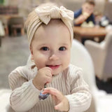 3Pcs Solid Color Baby Headband Bow Children Hair Band Elastic Nylon Newborn Headbands Soft Turban Headwrap Kid Hair Accessories
