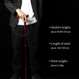 97cm Red Wooden Handle 3-Pieces Walking Stick Men Detachable German Beech Wood Walking Canes Women Fashion Walking Sticks