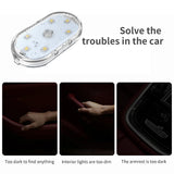 1pc Touch Sensor USB LED Interior light LED Lamp Car Ceiling Lamp Reading Light Car Decorations Roof Interior Lighting