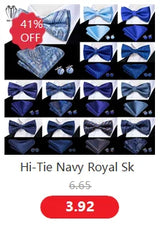 Dropshipping Jacquard Silk Mens Self Bow Tie Hanky Cufflinks Set Male Butterfly Knot Bowtie Wholesale for Male Wedding Business