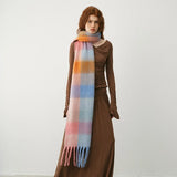 Thick Warm Solid Colour Shawl Men Shawl Long Women Cashmere Fringe Luxury Wrap Dress Brand Shawl Designer Fashion Winter Scarf