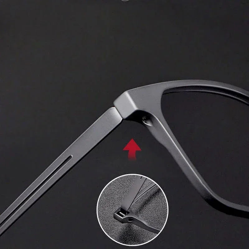Blue Light Blocking Reading Glasses Men Women Ultralight TR90 Titanium Alloy Optical Frame Eyeglasses Square Eyewear