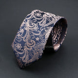 New Design Wedding Men Tie Grey Brown Green Paisley Flower Neckties Men Business Dropshipping Groom Collar Accessories Gift