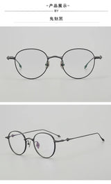 Korea Fashion Style Titanium Glasses Frames Luxury Designer Round ABA Eyeglasses Women Men Prescription Reading Eyewear