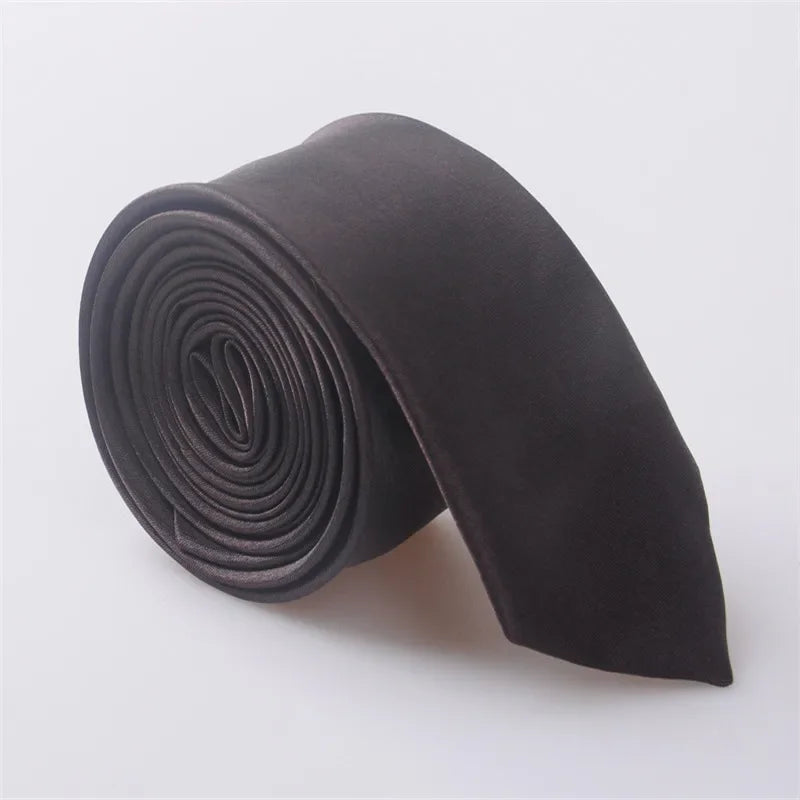 Cravate étroite de haute qualité pour homme, couleur unie, slim et fine, pour fête de mariage, largeur 5 cm, pour femme, JC0015