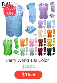 Barry.Wang Nouveauté Soie Hommes Cravate Mouchoir Boutons de Manchette Ensemble Jacquard Animal Dinosaure Chauve-Souris Gravat Cravate Pour Homme Mariage Affaires