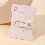 1pcs Ins Daisy Flower Hair Clips Baby Girl Hairpins for Kids Lace White Barette Princess Hooks Infant Accessories Korean