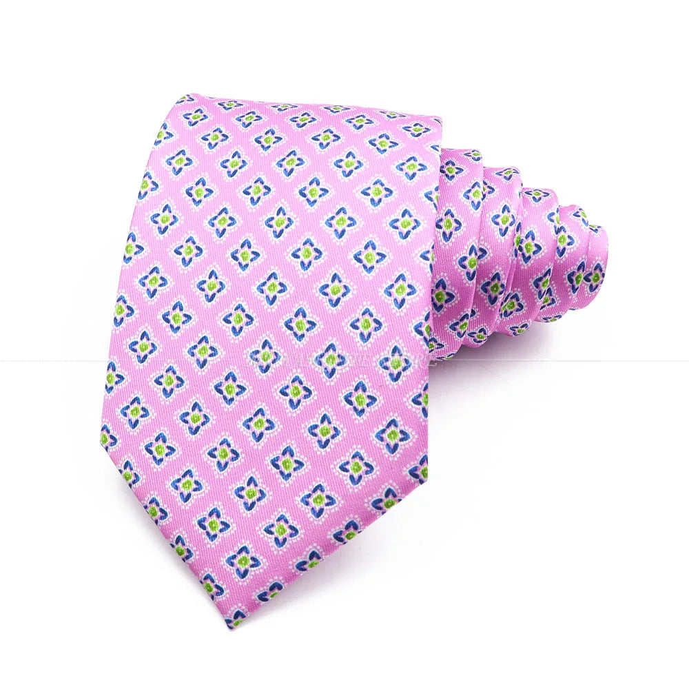 Cravate de luxe en soie imprimée fine de 7 cm pour homme, accessoire classique pour le bureau, les loisirs, les costumes et les fêtes de mariage