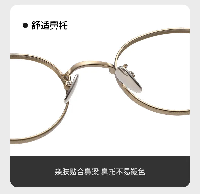 2025 Fashion Eyewear Retro Pure Titanium Round Glasses Comfortable Optical Prescription Eyeglasses Frame Men Women Brand Desgin