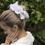Oversized Lace Hair Scrunchie Elastic Ponytail Holder Elastic Hair Accessories