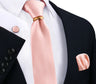 Ensemble de cravates en soie de luxe pour hommes, cravate, mouchoir, boutons de manchette avec anneau en métal doré, broche, costume, fête de mariage, accessoires pour hommes
