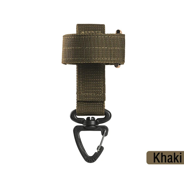 Mountaineering Buckle Outdoor Keychain  Gear Clip Keeper Pouch Belt Keychain Gloves Rope Holder Military Hook Camping