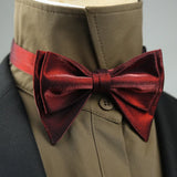 4 Styles Solid Color Black White Wine Bow Ties New Ribbon Gilded Butterfly Double Layered Wedding Party Bowknot Tuxedo Cravat