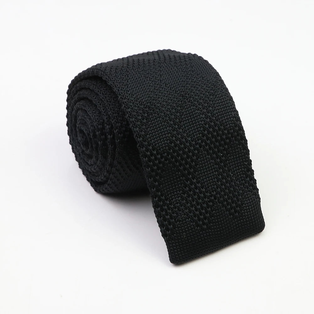 Cravates classiques en tricot pour hommes, cravates décontractées, à pois, à carreaux, pour loisirs, chaudes, pour affaires, mariage, largeur 6 cm
