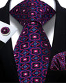 Cravate homme Paisley Jacquard tissé 8 cm formelle affaires mariage cravate poche carré ensemble costume cravate haute qualité fait main Gravata