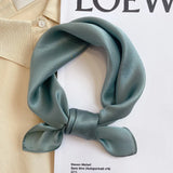 Foulard 100 % pure soie pour femme, foulard uni, bandana, petit hijab, 53 x 53 cm, luxueux
