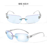 Luxury Brand Designer Fashion GM Titanium Half frame Sunglasses Men Driving Sun Glasses Goggles Shades UV400 Eyewear Glitt