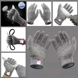 Schnittfeste Handschuhe der HPPE-Stufe 5 für die Küche und den Garten, Schnittfeste Strickhandschuhe, Dornenschutz, verschleißfeste Schneidehandschuhe für Glasbau