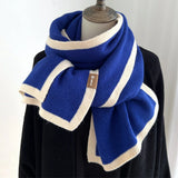 Fashion Solid Warm Cashmere Scarf for Women Winter Design Knitted Neckercheif Thick Woolen Yarn Shawl Neck Wrap Bufandas Muffler