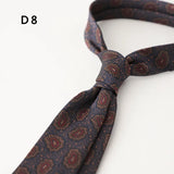 Cravate en polyester jacquard 8 cm, style décontracté, rouge et marron, pour homme, accessoire de costume, de fête, de mariage ou de banquet