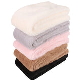Écharpe épaisse en fausse fourrure pour femme, chaude, col croisé, douce, couleur unie, pour l'hiver, pour jeunes étudiantes, vente en gros