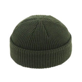 Unisex Autumn Warm Cap New Fashion Men's Beanie Winter Knit Hat Boy Skullcap Sailor Cap Cuffs Retro Navy Short Hat Solid Color