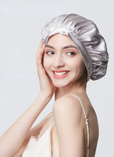 Pure Silk Hair Bonnets For Women Sleeping Cap Luxury Natual Silk Sleep Cap Night Bonnet Caps Hair Protection Turban Head Wraps