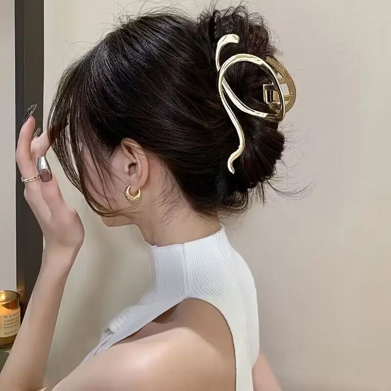 2023 New Fashion Metal Geometric Hair Claw Clip Trendy Hair Clips Hair Clamps Hairpins Party Hair Accessories For Women Headwear