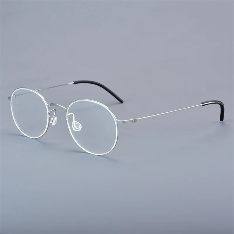 Thititanium Glasses Frame Men Denmark Brand 5504 Women Eyeglasses Thin Rim Screwless Ultralight Classics Round Eyewear 2025 New