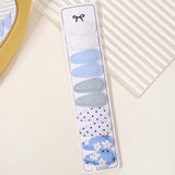 Lot de 10 barrettes à cheveux en forme de goutte d'eau, 5,6 cm, avec broderie imprimée, pour filles mignonnes, épingles à cheveux, couvre-chefs, accessoires pour cheveux pour enfants