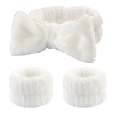 Wash Face Headbands For Women Coral Fleece Hair Bands Cuff Waterproof Bands Absorbent Wristbands Head Band Hair Accessories Set