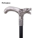 Wolf Head Biting Walking Cane Fashion Decorative Walking Stick Gentleman Elegant Cosplay Cane Knob Crosier 93cm