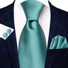 Hi-Tie Cravate de mariage en soie pour homme, motif cachemire, couleur unie, rose, corail, design tendance, qualité, mouchoir, bouton de manchette, fête d'affaires
