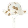 Embroidered Name Breathable Kids Wide Brim Sun Hat With Adustable Chin Strap Suitable For Summer And Beach