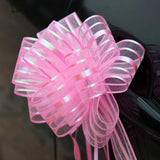 Lot de 5 grands nœuds à tirer pour décoration de voiture de mariage, d'anniversaire, de fête d'Halloween ou de Noël